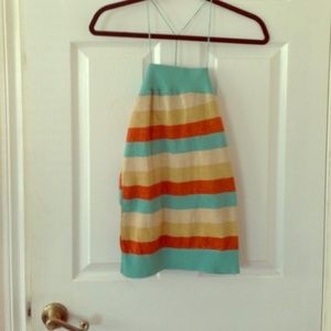 Colorful Y strap tank