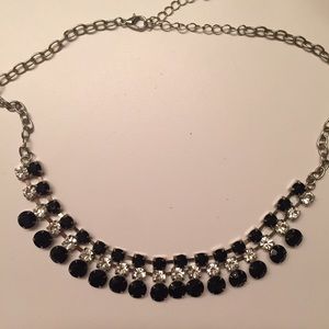 Black and silver statement necklace