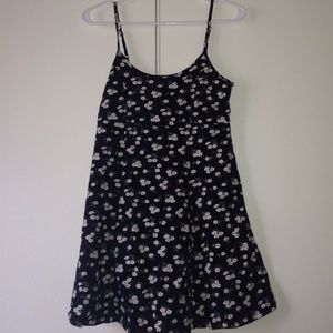 Black daisy sun dress