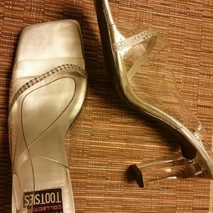 Clear/Silver Heels