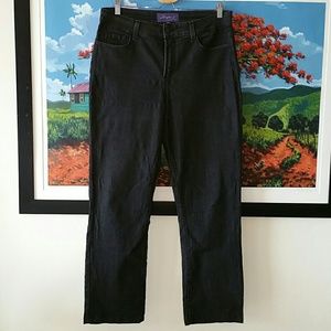 NYDJ-Marilyn Black straight Leg Jeans