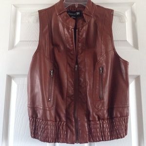 Forever 21 Faux Leather Vest - Size Medium