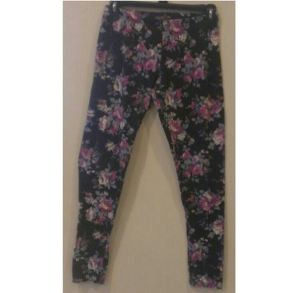 Floral Skull Leggings