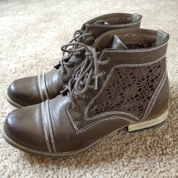 Urban Outfitters Shoes - Urban Lacey Brown Boots