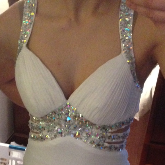 White prom dress