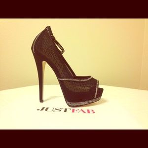 JustFab Geralyn Black Heels