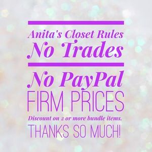 Anita's Closet Rules