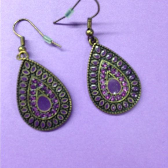 Old Navy Jewelry Purple Earrings Poshmark