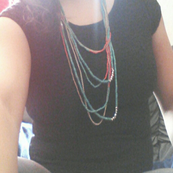 Turquoise and Orange with silver embellishments - Picture 3 of 3