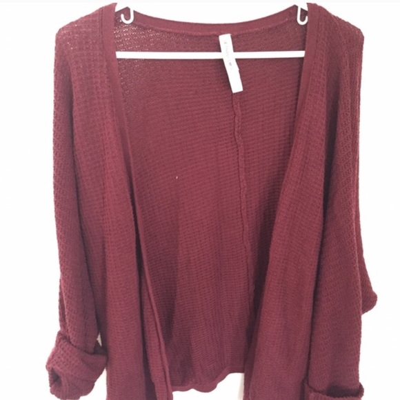 Bethany Mota Burgundy oversized cardigan