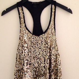 Gold Sequined Top