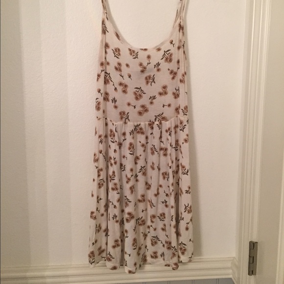 short white sundress with floral pattern