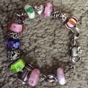 Authentic Trollbeads Charm Bracelet