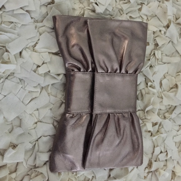 Girls platinum large clutch