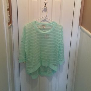 See through overlay shirt  short in front