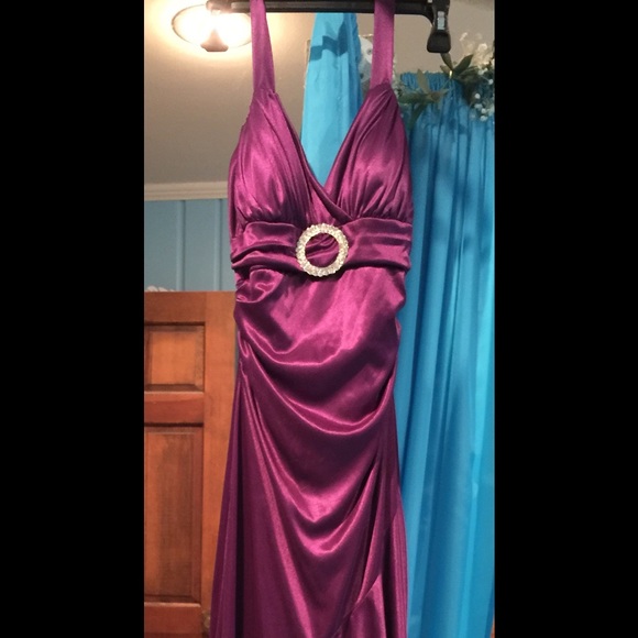 Purple High Low prom dress