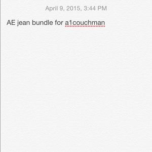 2 pair of AE jeans