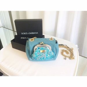 Dolce & Gabbana Sequin & Nappa Shoulder Bag