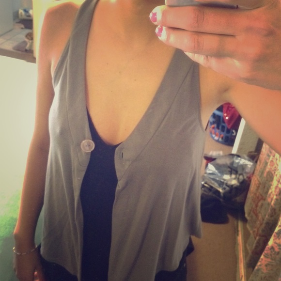 Silence and noise grey beaded vest
