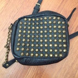 Free People Black Studded Purse/Clutch