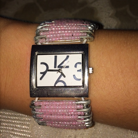 Pink bracelet watch