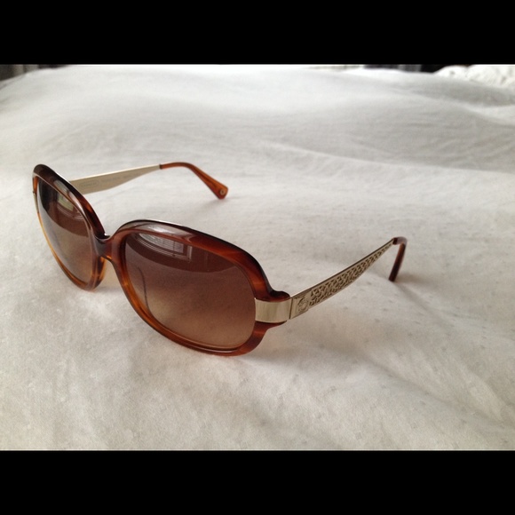 COACH Trudie (S816) Amber Horn sun Glasses - www.joarbit.com display picture 2