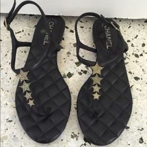 Authentic Chanel Dallas Star sandals size 41 1/2