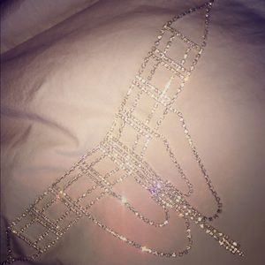 Rhinestone Gatsby Choker & Earrings Set