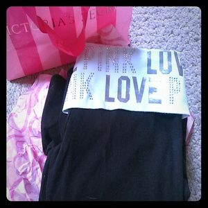 PINK bling bootcut yoga pant