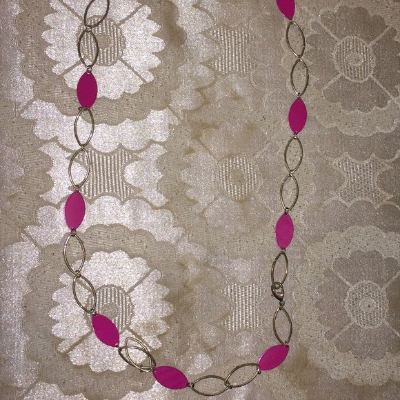 Pink & silver necklace