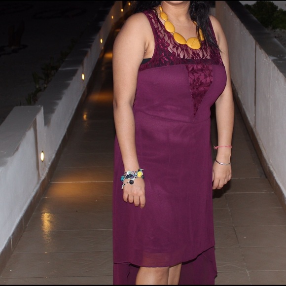 Maroon  dress