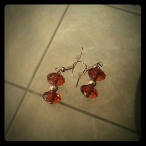 Brown/Amber colored earrings