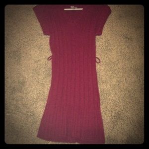 Maroon sweater dress