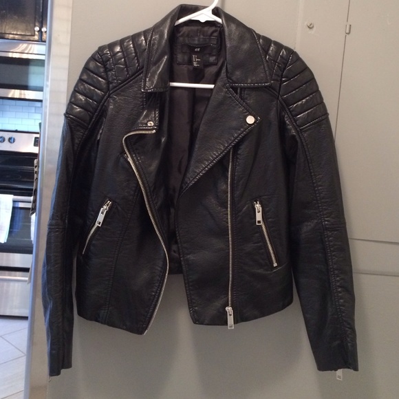 H&M faux leather biker jacket