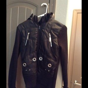 Black Jacket with Hoodie and Fur