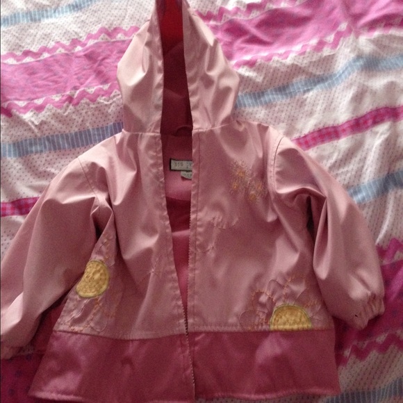 Adorable pink rain jacket for small girls