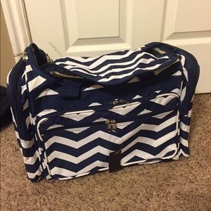 ❌SOLD❌Navy Chevron Duffel Bag