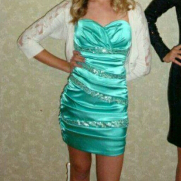 Teal formal dress