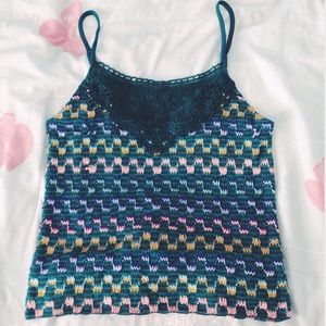 Free people crochet tank top.