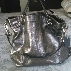 Authentic Coach metallic Brooke purse