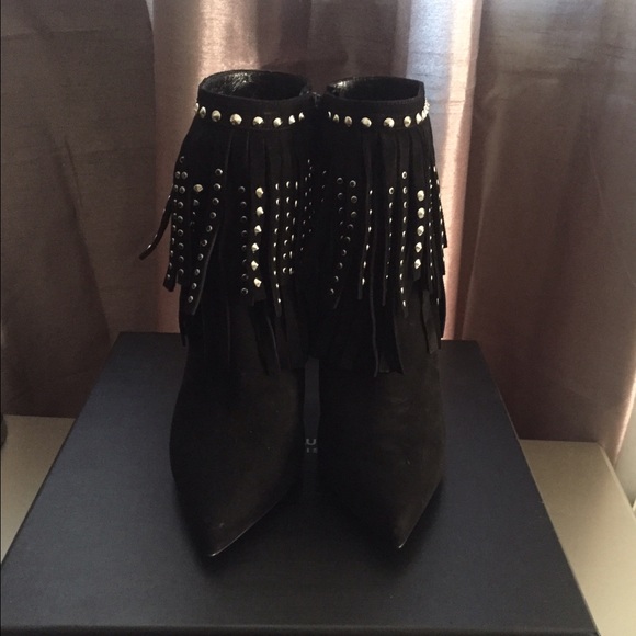 Saint Laurent Paris Fringe Booties - Picture 2 of 4
