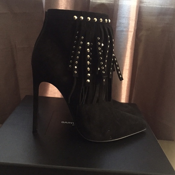 Saint Laurent Paris Fringe Booties - Picture 3 of 4