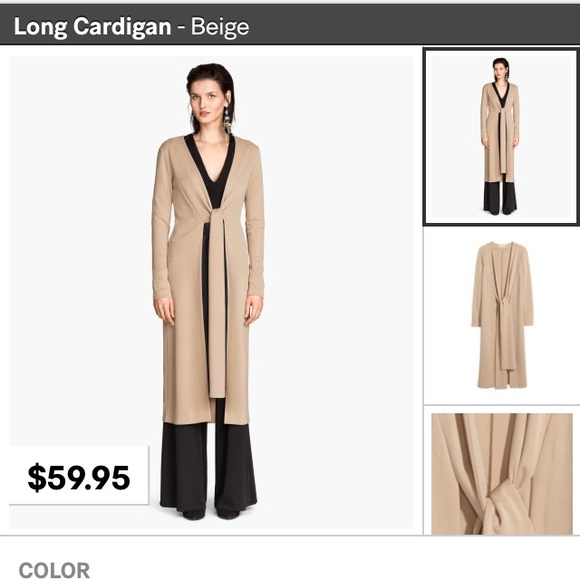 Long camel cardigan