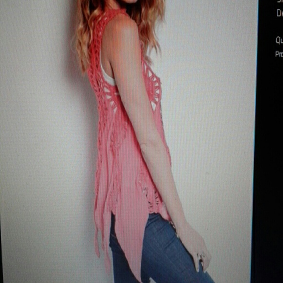 KNITTED CROCHET TOP - Picture 2 of 2