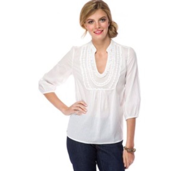 ❌SOLD! Lilly Pulitzer White Vivi Top