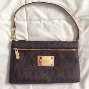 Michael Kors logo wristlet