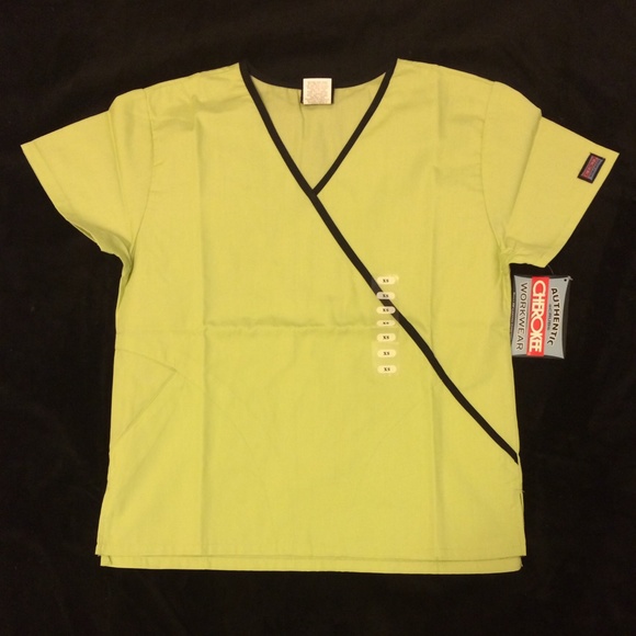 Scrubs- Cherokee Workwear top - celery green
