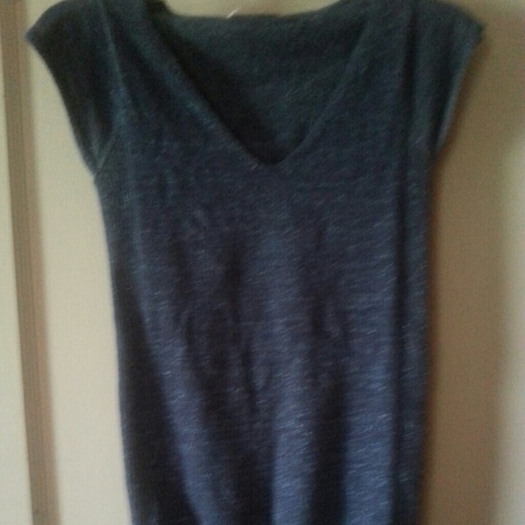 Thin Blue sweater w silver threads