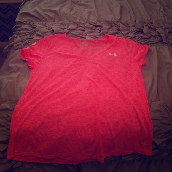 Hot pink v-neck