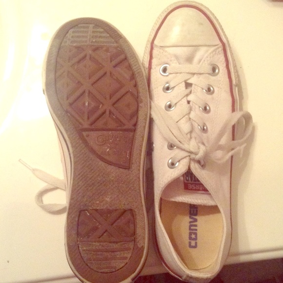 white low top converse